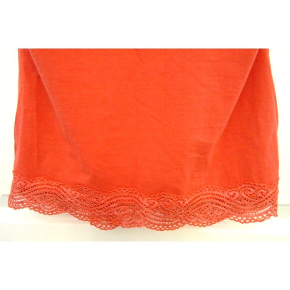 ANN TAYLOR Coral/Pink Camisole - Lace Adjustable Strap - Women XS Cotton Blend - Picture 14 of 14